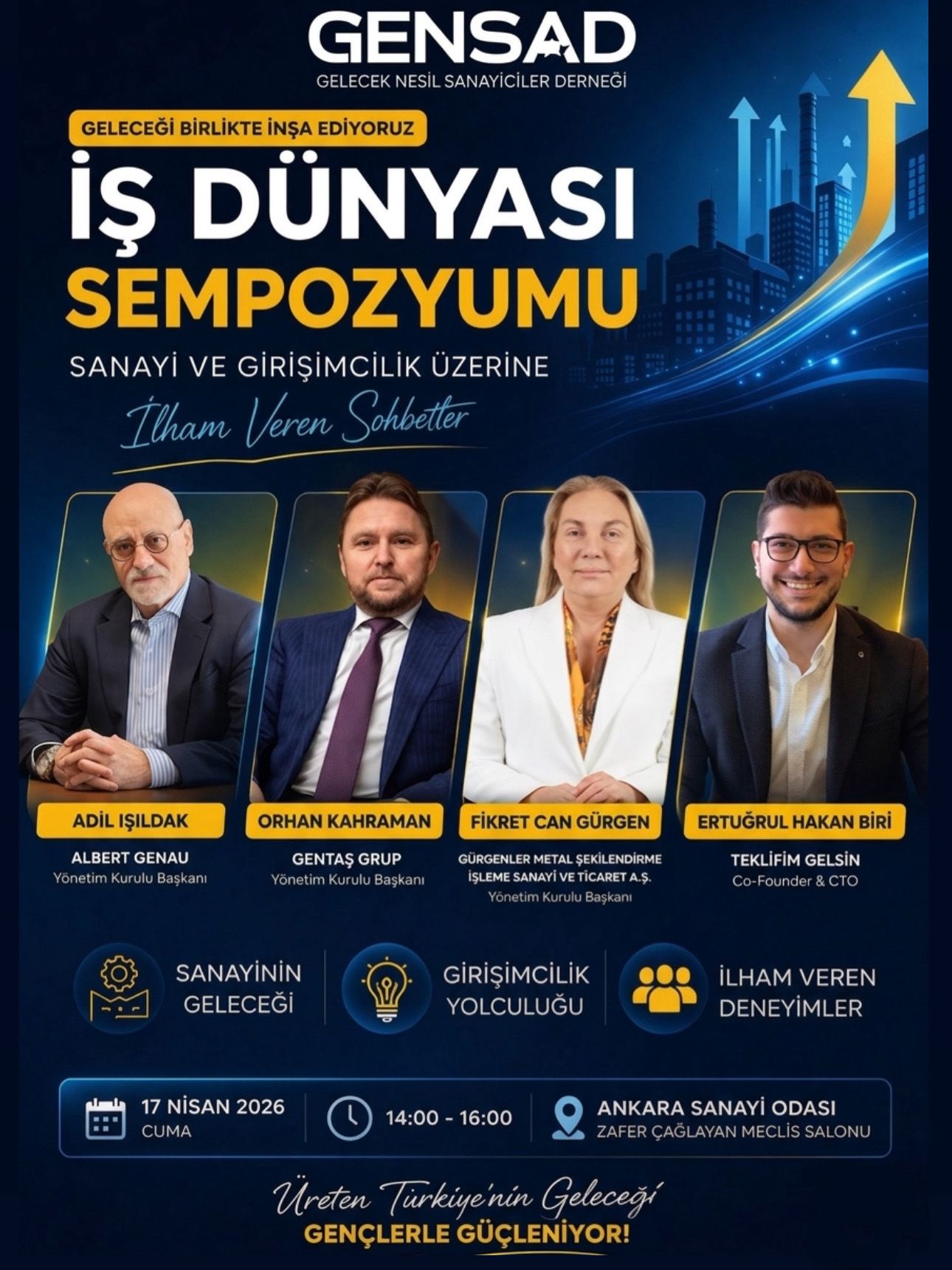 İŞ DÜNYASI SEMPOZYUMU SANAYİ VE GİRİŞİMCİLİK ÜZERİNE İLHAM VEREN SOHBETLER