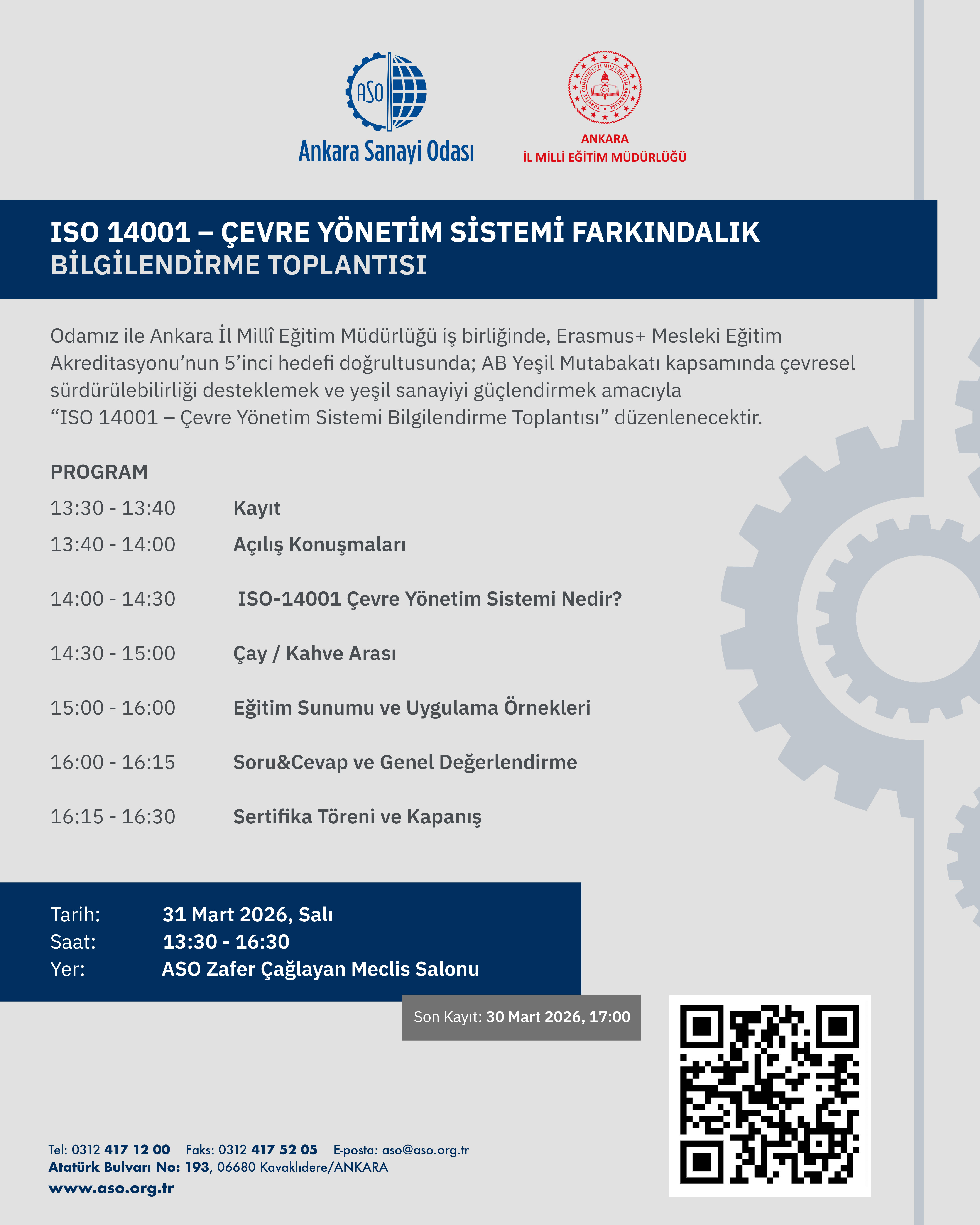 ISO 14001 – Çevre Yönetim Sistemi Bilgilendirme Toplantısı
