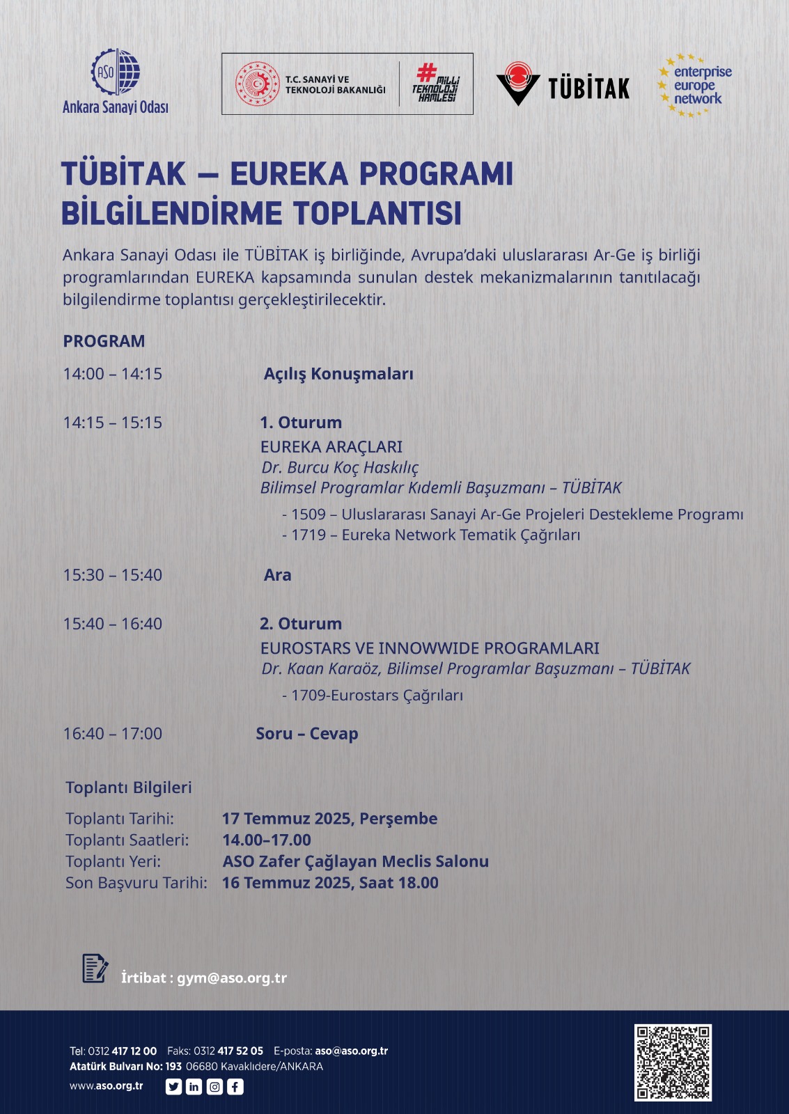 TÜBİTAK – EUREKA PROGRAMI BİLGİLENDİRME TOPLANTISI