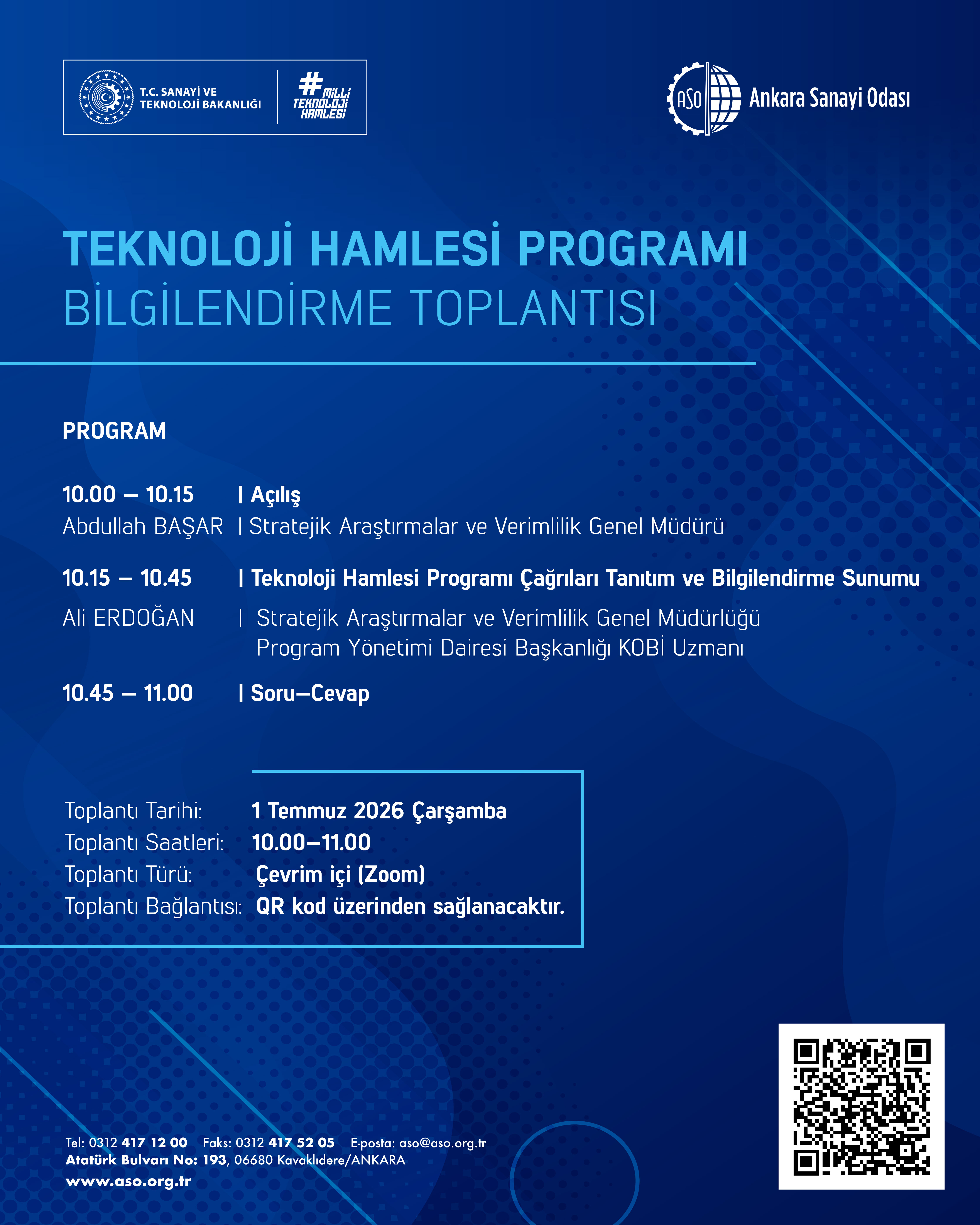 TEKNOLOJİ HAMLESİ PROGRAMI BİLGİLENDİRME TOPLANTISI (ÇEVRİM İÇİ)