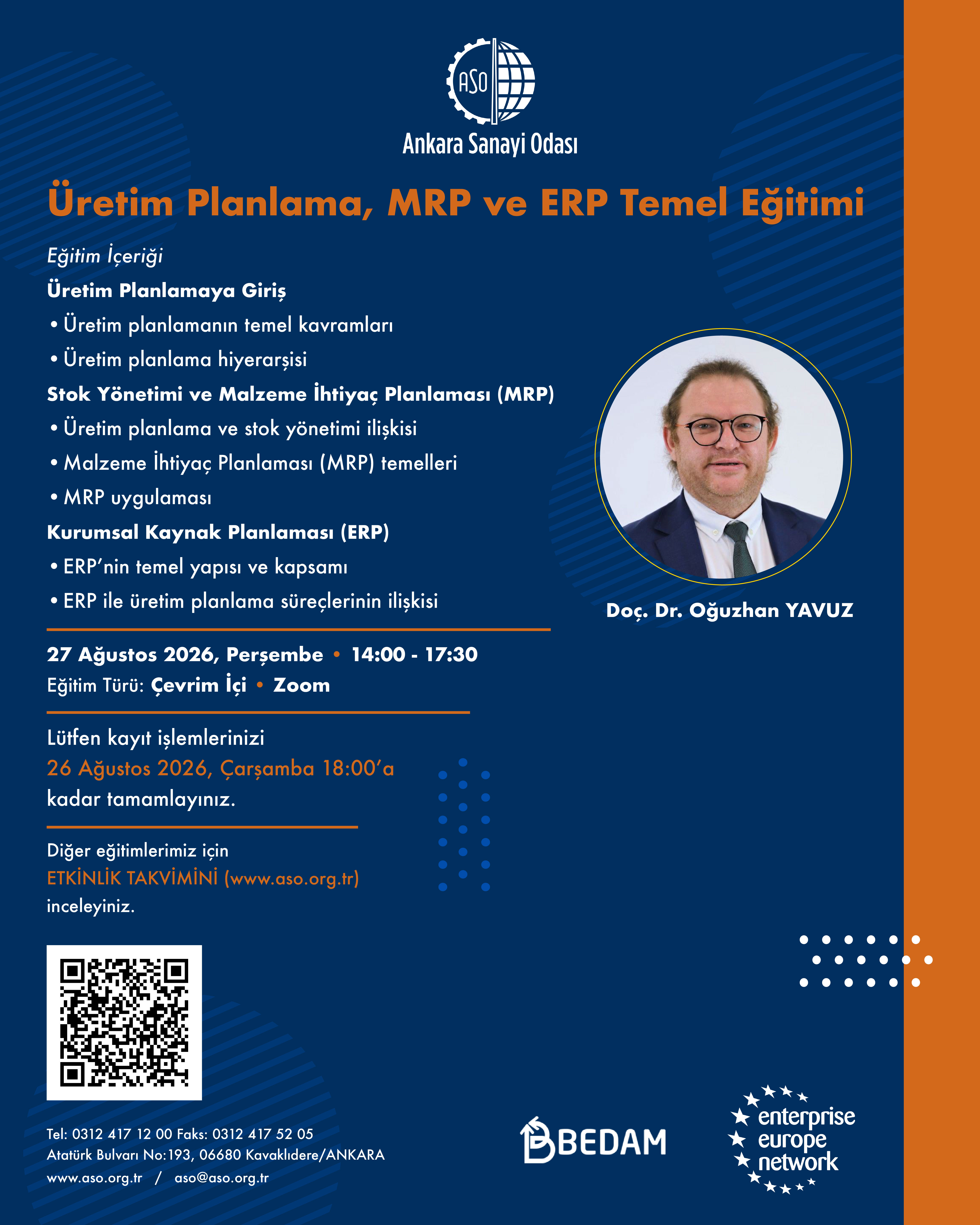 ÜRETİM PLANLAMA VE DENETİMİ: MRP VE ERP TEMEL EĞİTİMİ (ÇEVRİM İÇİ)
