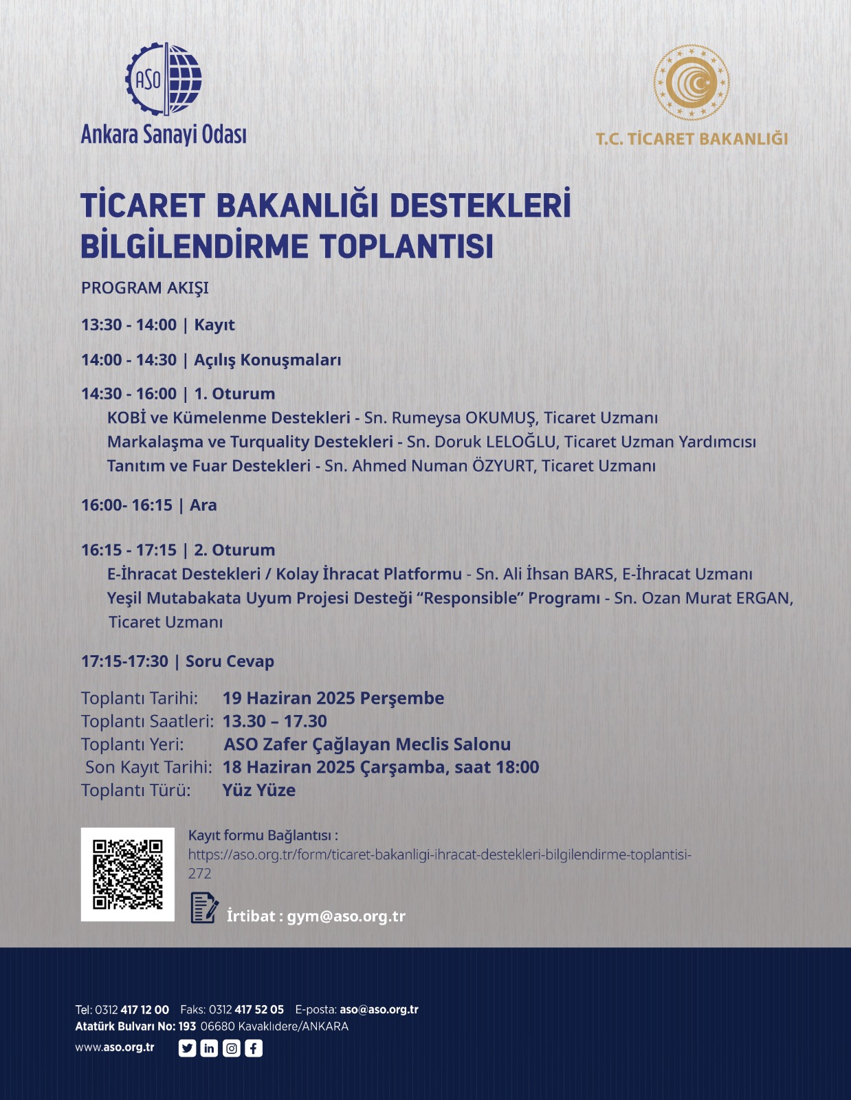 TİCARET BAKANLIĞI İHRACAT DESTEKLERİ BİLGİLENDİRME TOPLANTISI