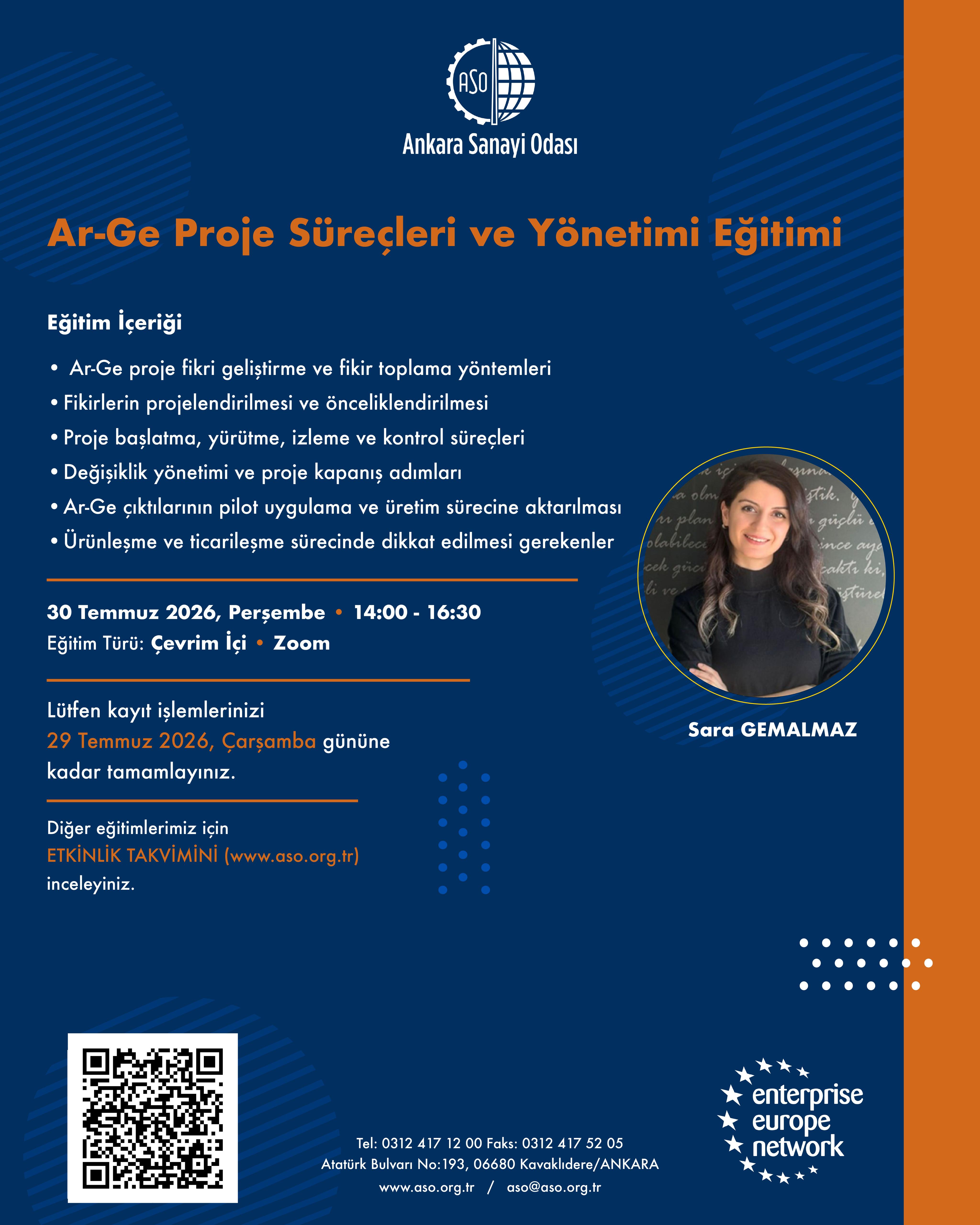 AR-GE PROJE SÜREÇLERİ VE YÖNETİMİ EĞİTİMİ (ÇEVRİM İÇİ)