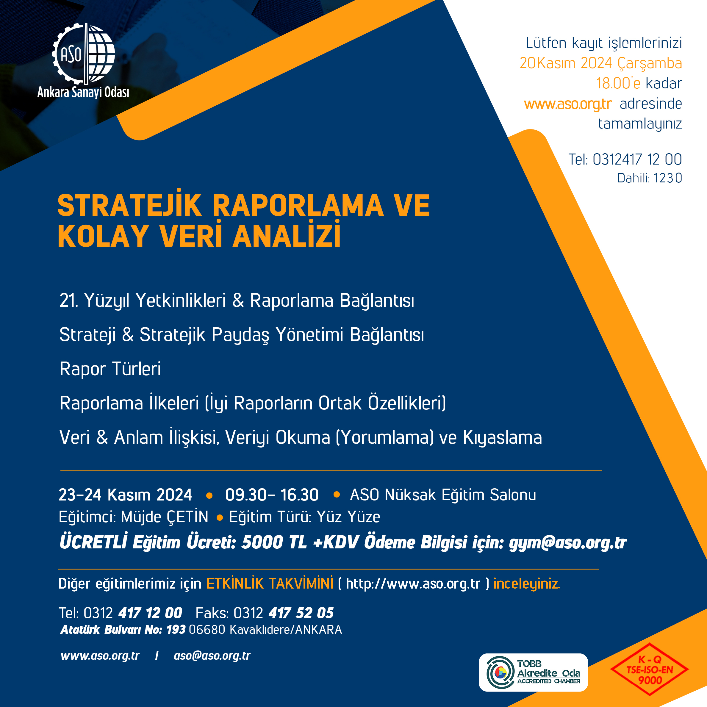 STRATEJİK RAPORLAMA VE KOLAY VERİ ANALİZİ EĞİTİMİ