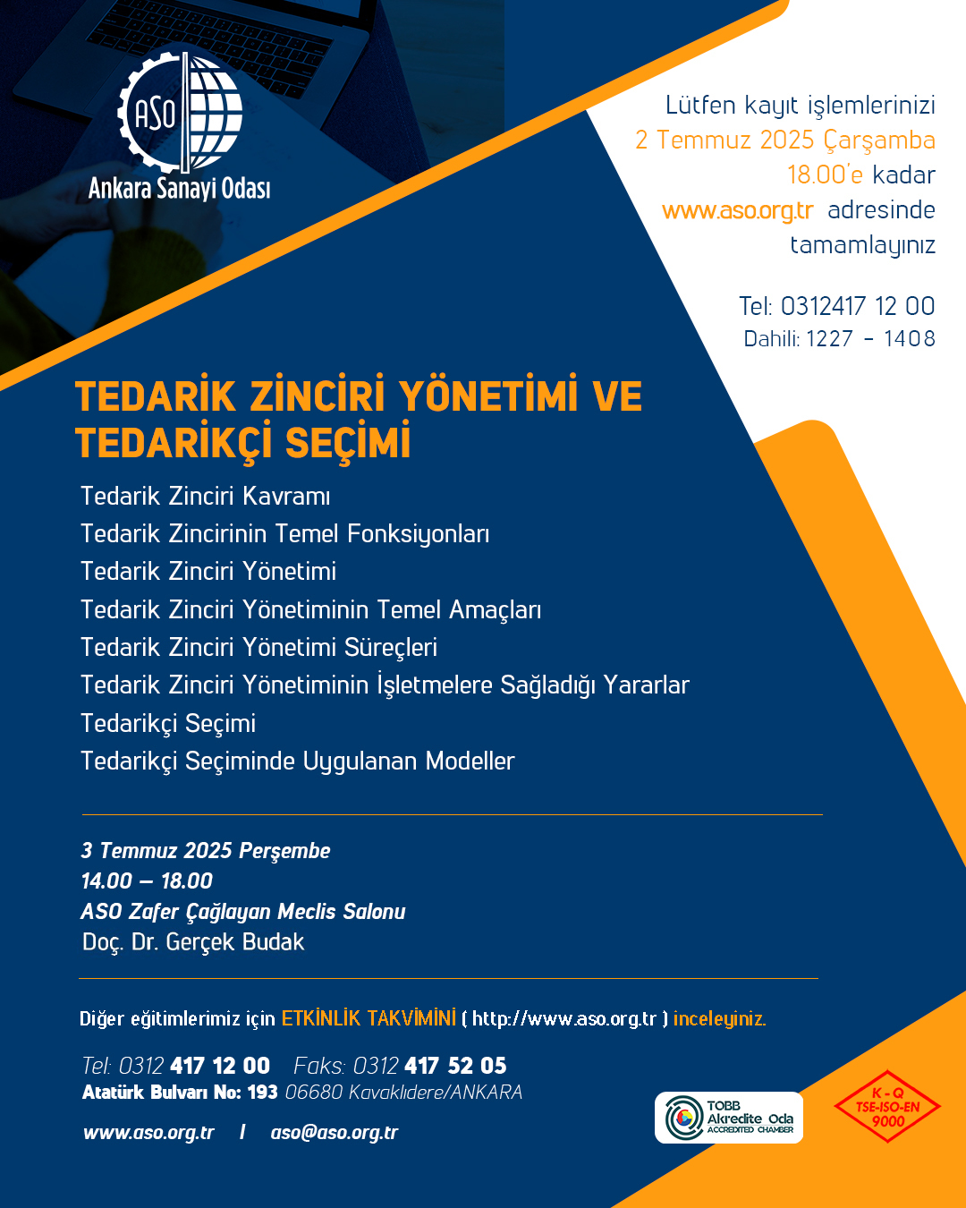 TEDARİK ZİNCİRİ YÖNETİMİ VE TEDARİKÇİ SEÇİMİ EĞİTİMİ 