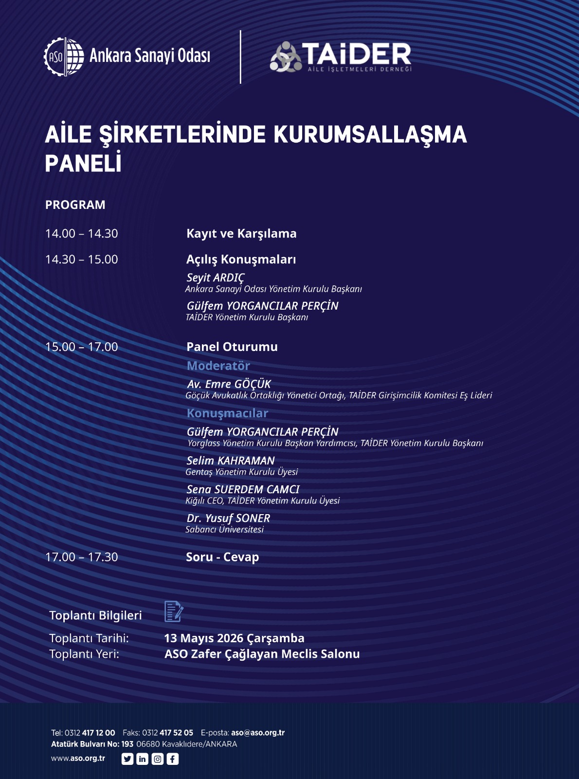 AİLE ŞİRKETLERİNDE KURUMSALLAŞMA PANELİ