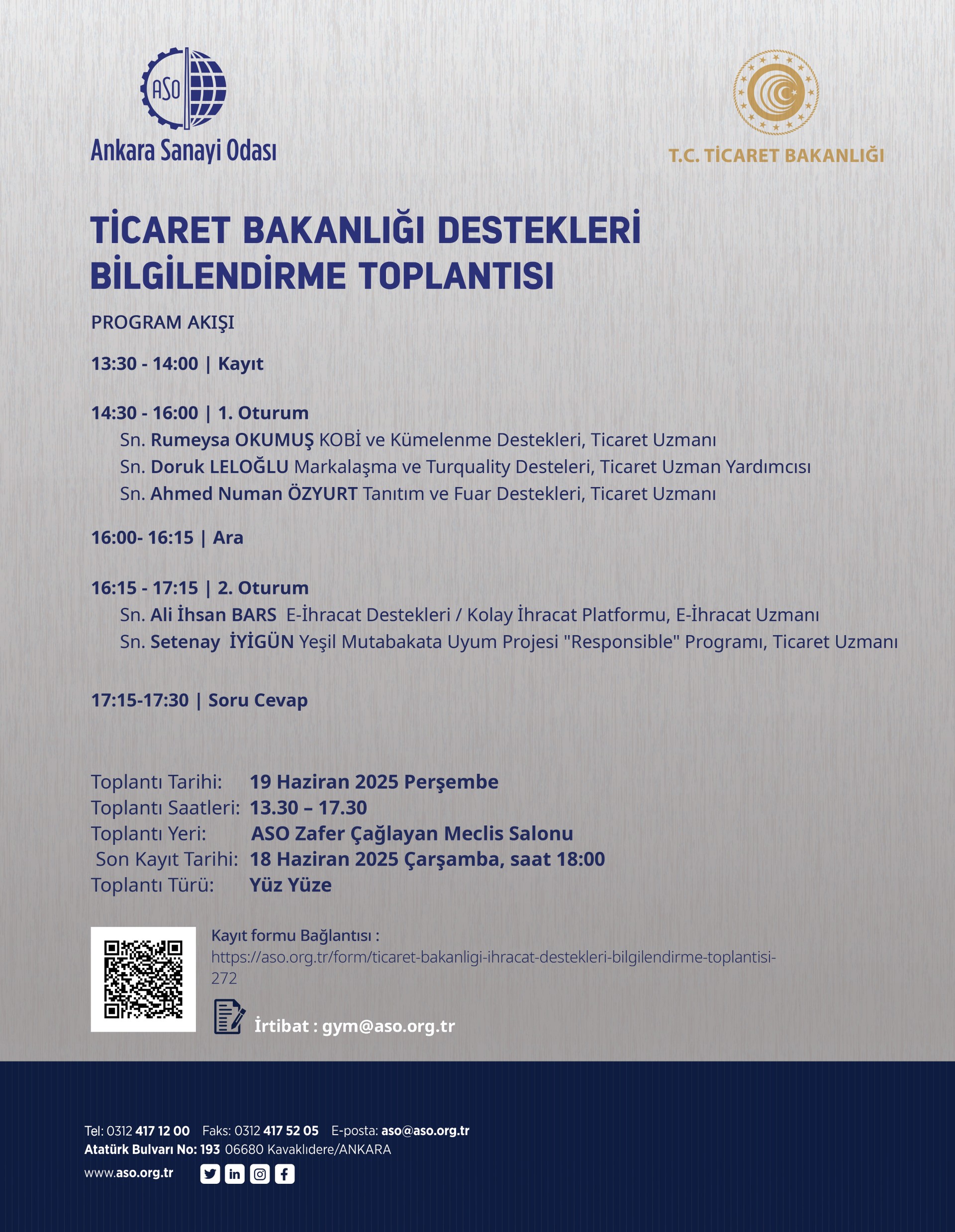 TİCARET BAKANLIĞI İHRACAT DESTEKLERİ BİLGİLENDİRME TOPLANTISI